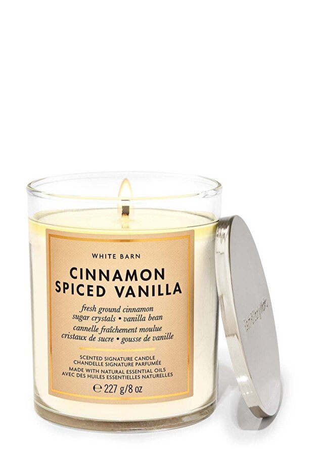 Cinnamon Spiced Vanilla Signature Single Wick Candle