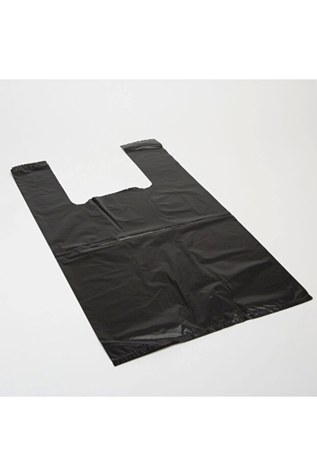 Siyah Küçük Boy Kalın / Tekel / Bakkal Poşeti 5 Kg (24x43cm) - 1