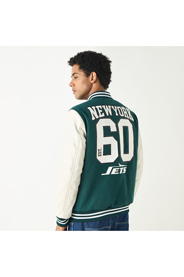The New York Jets Print Button Through Jacket With Pockets - 3