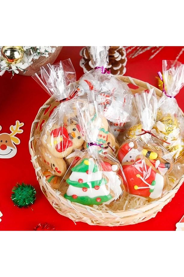 Parlak Bantsız Şeffaf Jelatin - Kurabiye Aksesuar Poşeti 13x20cm 1 Kg 500 Adet - 7