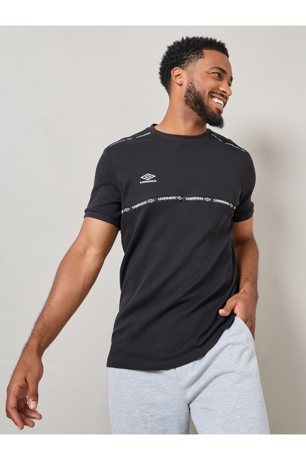 Logo Taping Detail Crew Neck T-Shirt