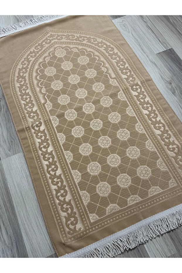 Woven Twist Fringed Dowry Gift Prayer Rug