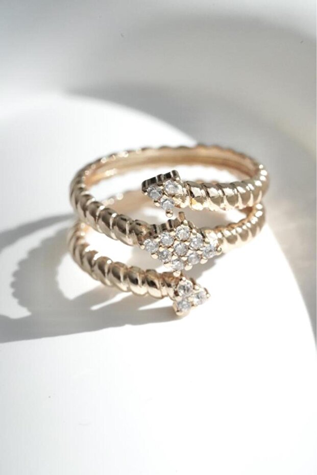 خاتم حجر ثلاثي الصف قابل للتعديل - 2