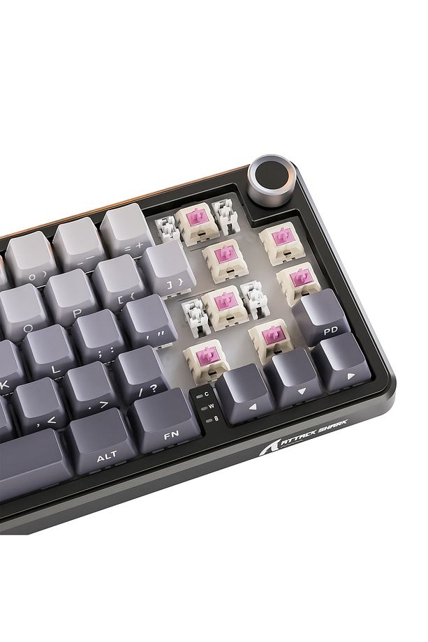 Attack Shark X66 Kablosuz Mekanik Klavye Side Printed PBT Keycaps - 5
