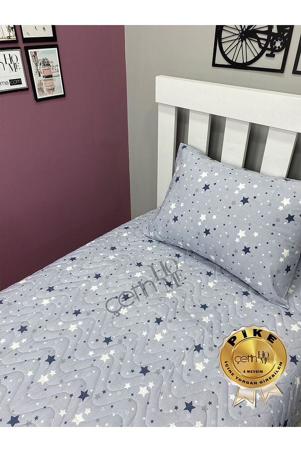Çetinhome Tek Kişilik Kapitone Pike Seti 4 Mevsim Galaksi - 5