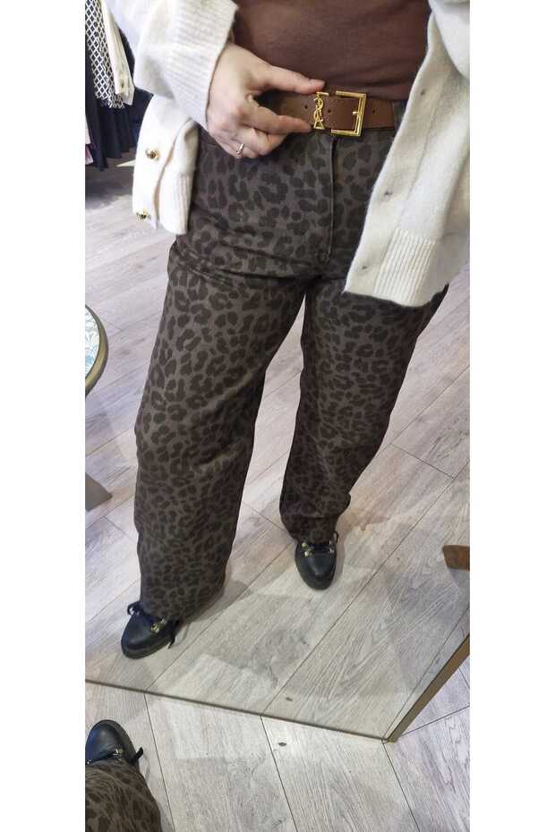 Leopard Pattern Jeans - 7