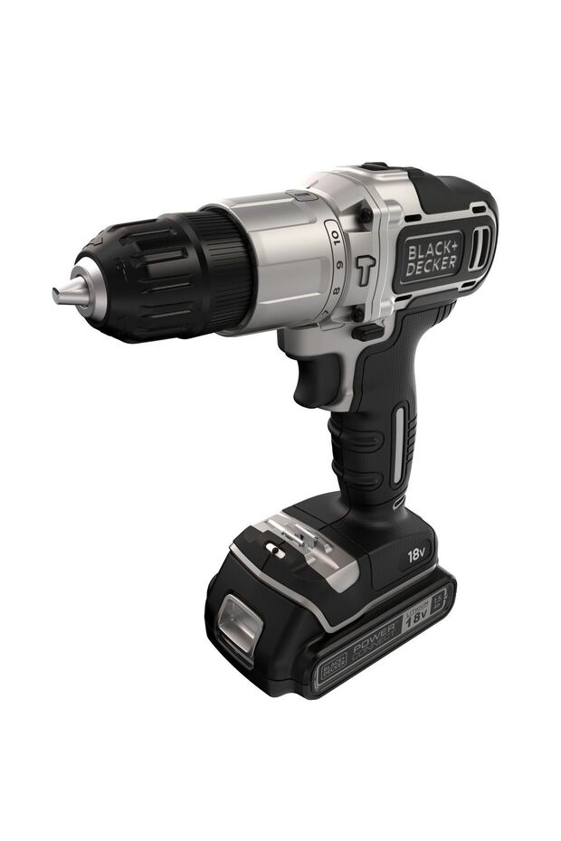 Black Decker Silver Series Bdchd18sc1k-qw 18v 1.5ah Batarya Darbeli Matkap Aksesuar (KİTBOX) - 2