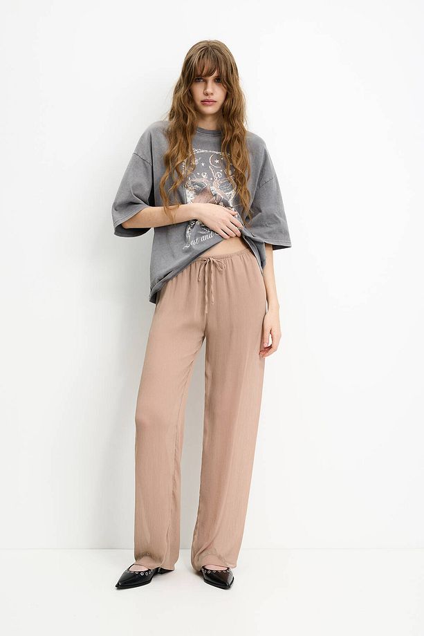 Dökümlü rustik jogger pantolon - 2