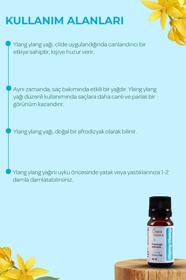 Onka Farma Ylang Ylang Yağı - %100 Saf Ylang Ylang Uçucu Yağı - 10 ml - 4