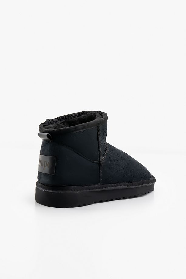 Çocuk Siyah Ultra Mini Süet Bot Içi Kürklü Kışlık Taban Bot & Bootie - 3