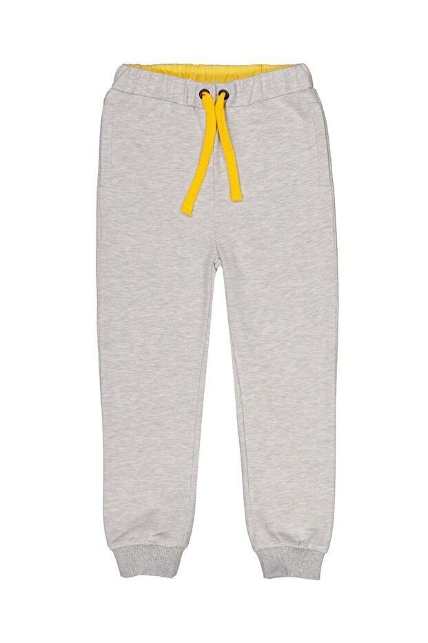 Victors Boys' 100% Cotton Sweatpants Bottom Gray Melange