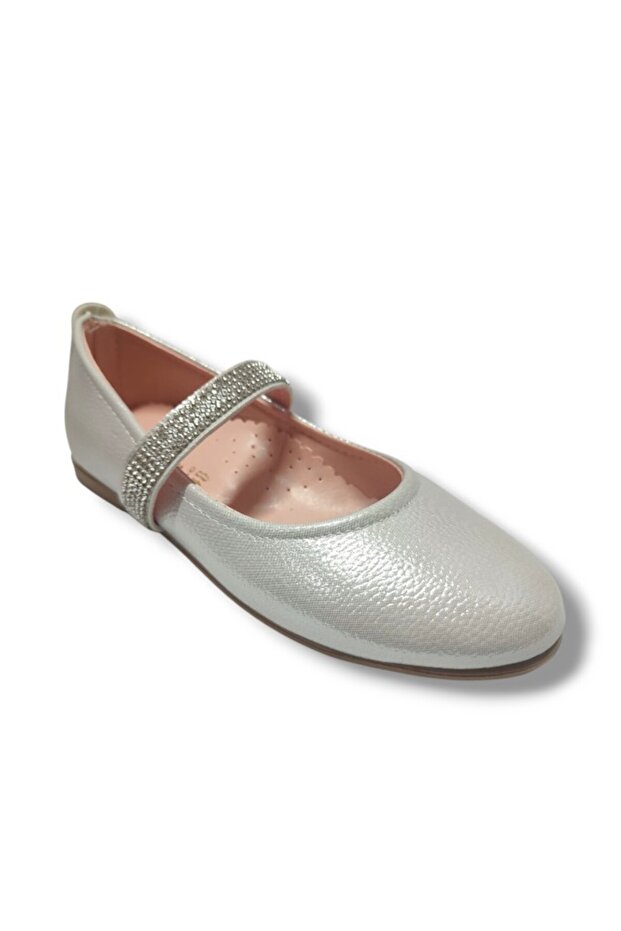 İremsu Shiny Print Leather Stone Rubber Band Girls' Ballerinas 26-30