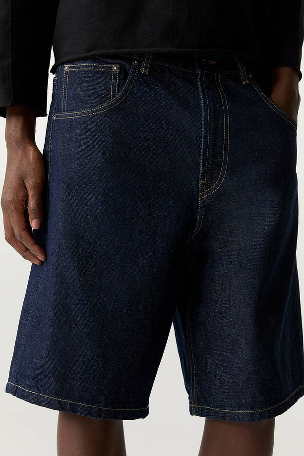 Baggy denim bermuda şort - 5