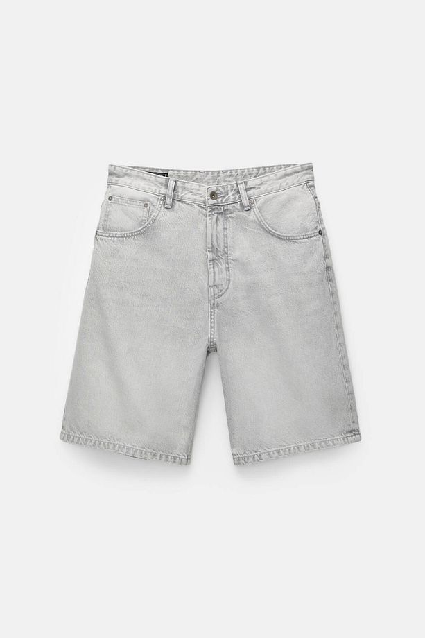 Baggy denim bermuda şort - 6