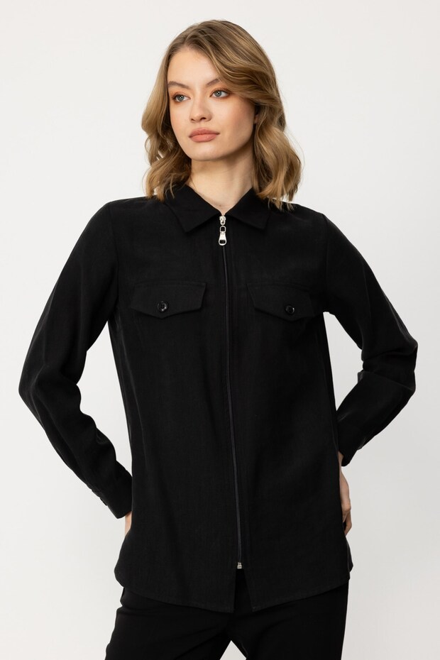 Fermuarlı Gömlek - 2