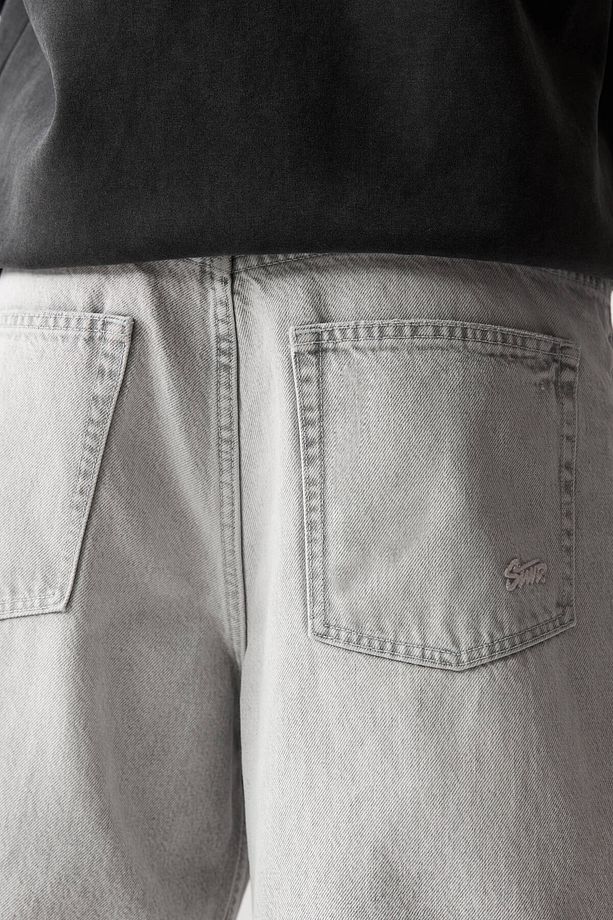 Baggy denim bermuda şort - 3