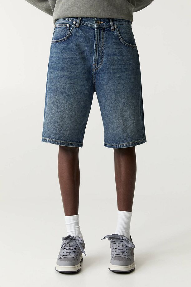 Baggy denim bermuda şort - 3