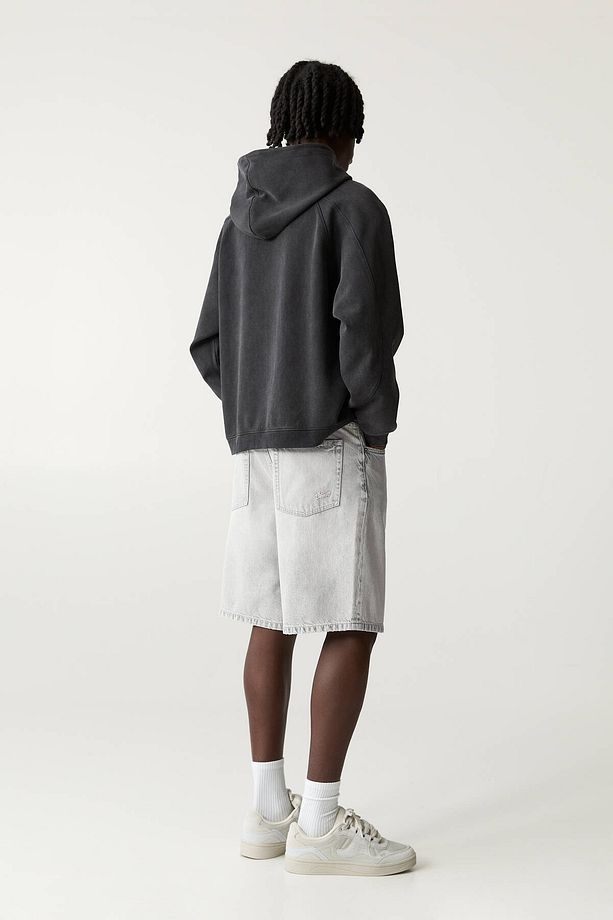 Baggy denim bermuda şort - 4