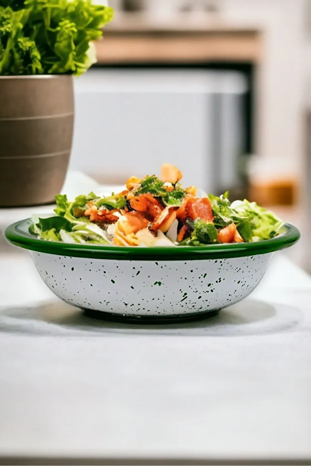 20 Cm Emaye Kase Tabak, Çukur Tabak, Salata Tabak, Cips Tabak - 7