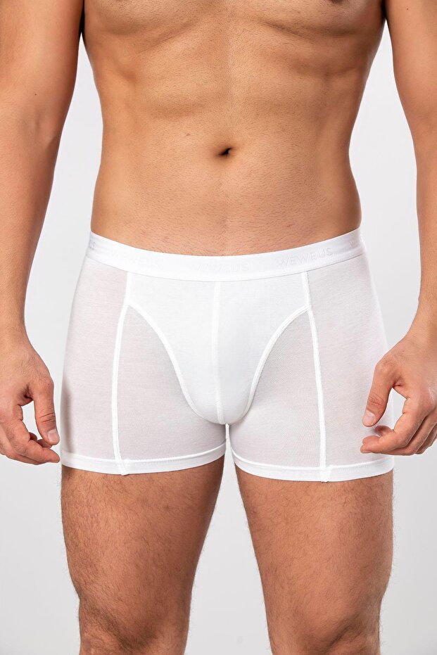 White Boxed Micro Modal Premium Boxer Tiril Tiril للرجال ذو تأثير تبريد 1418
