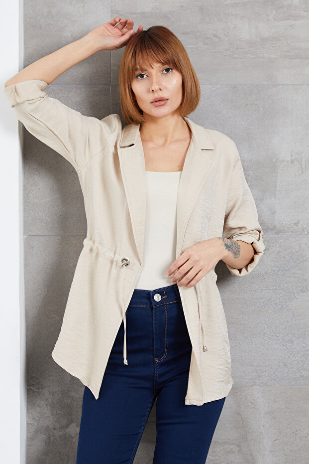 Jacket with Folded Sleeves - 2