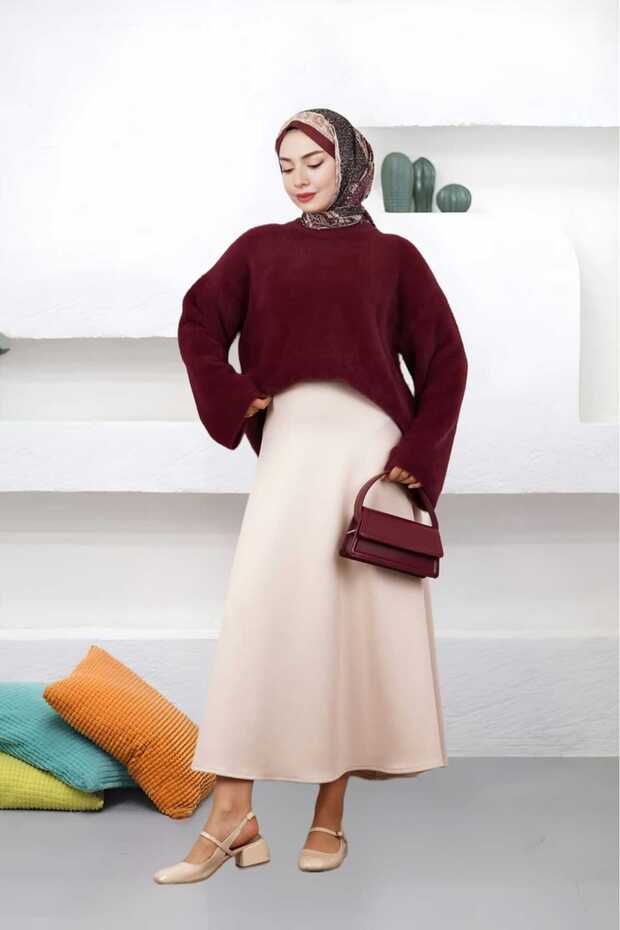 Puff Scuba Fabric Hijab Skirt