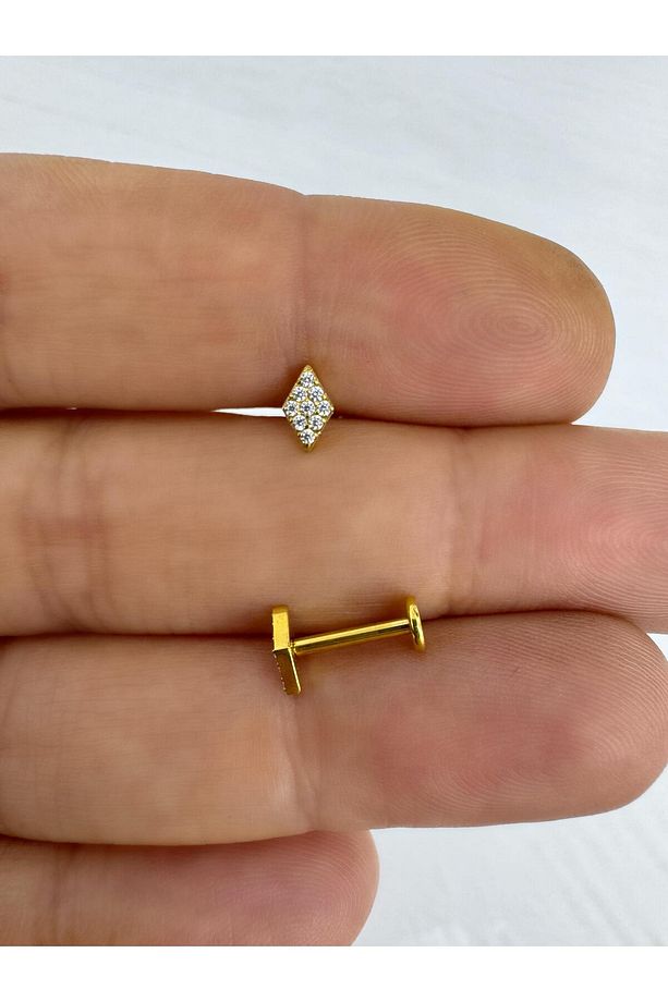 1 adet G23 TİTANİUM ( TİTANYUM) HELİX TRAGUS CONCH UYUMLU PİERCİNG - 1