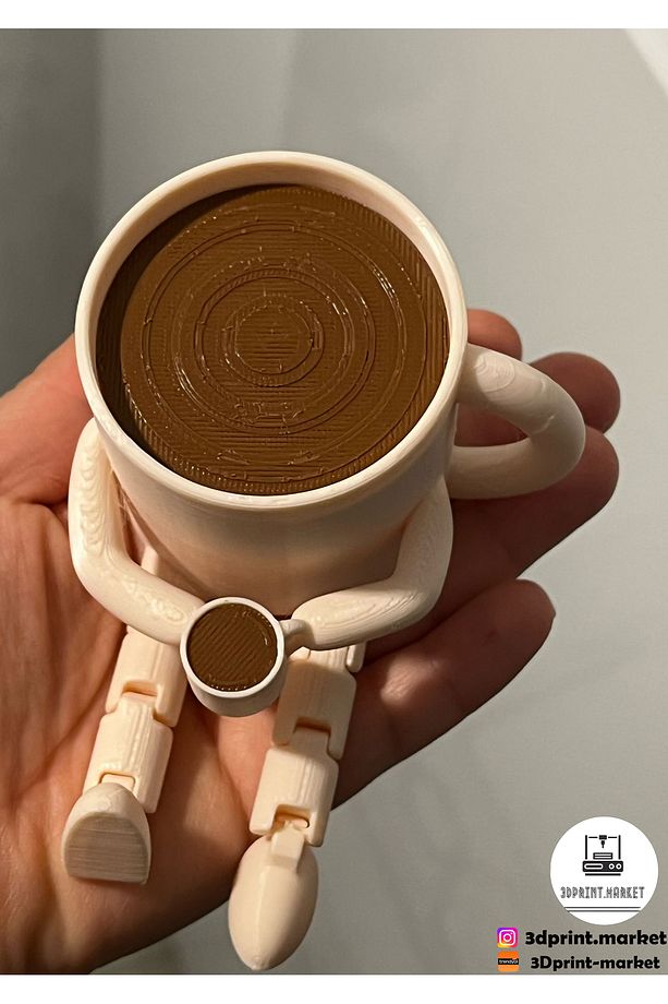 Kahve Köşesi Sevimli Biblo Seti 3lü,kahve Çekirdeği,bej Kahve Kupası,moka Pot, Coffee Set(BÜYÜK BOY) - 3