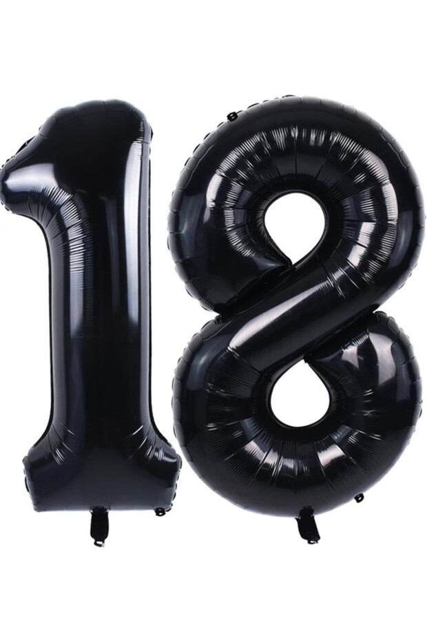 بالون فويل أسود 18 رقم 80 سم