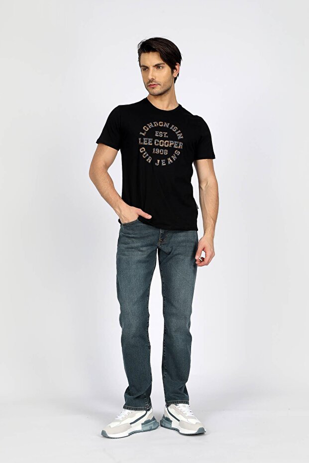 Camo Men's 100% Cotton O-Neck T-Shirt Black
