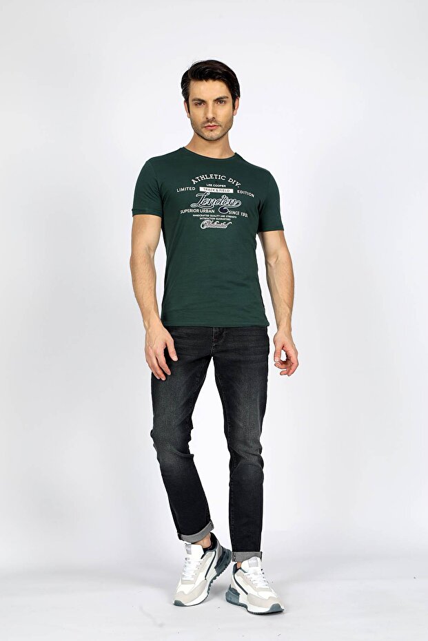 Divided Men's 100% Cotton O-Neck T-Shirt Green