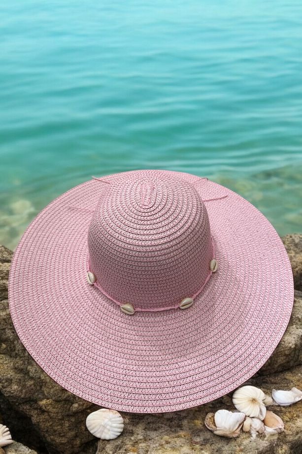 Pembe Hasır Şapka - 1