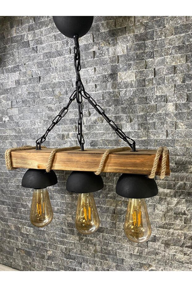 Dekoratif  Ahşap avize - 2