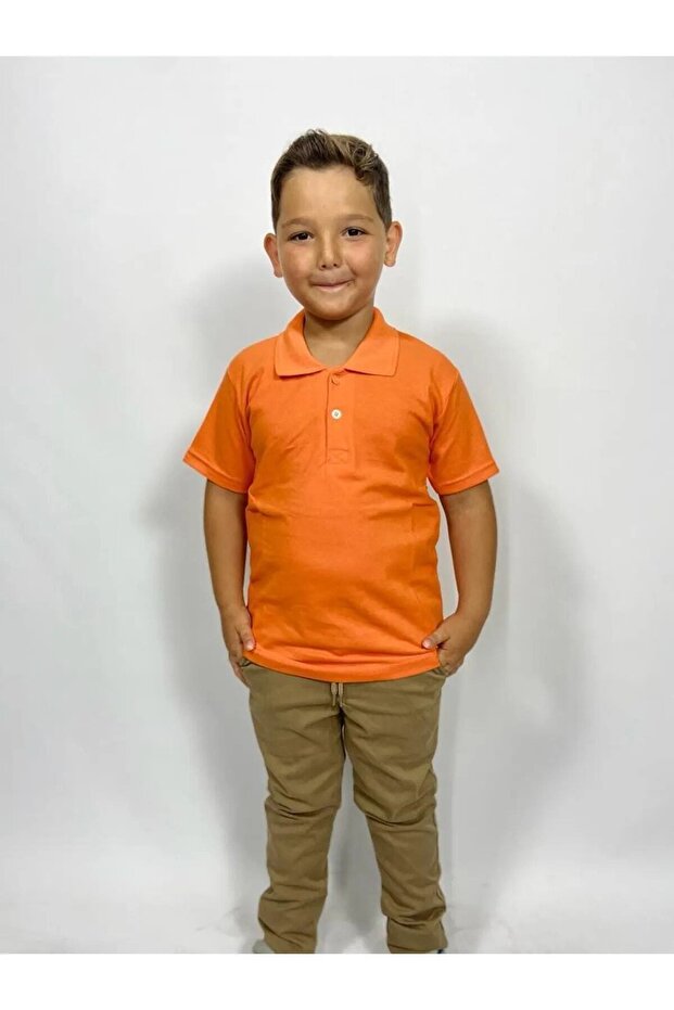 KIDS POLO NECK SHORT SLEEVE T-SHIRT