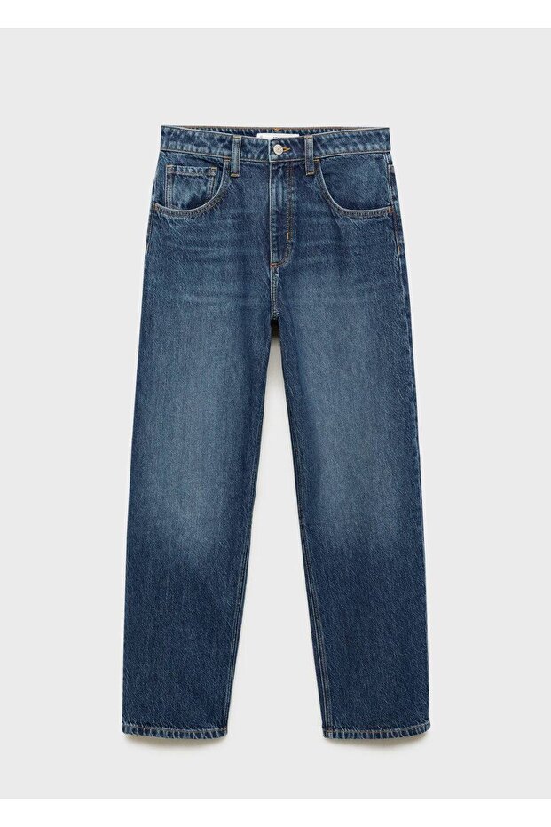 Yüksek belli balon jean pantolon - 3