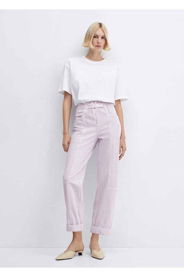 Beli Elastik Slouchy Jean Pantolon - 2