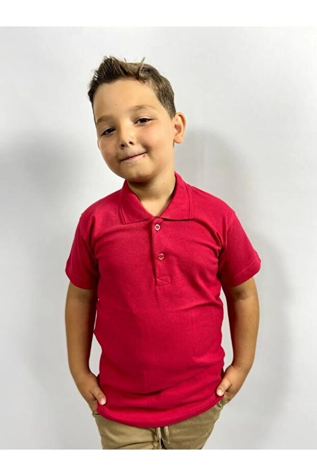 KIDS POLO NECK SHORT SLEEVE T-SHIRT