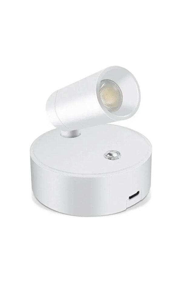 white LED Light Magnetic USB Rechargeable Wall Light Spotlight Wireless No Punch Reading Light With