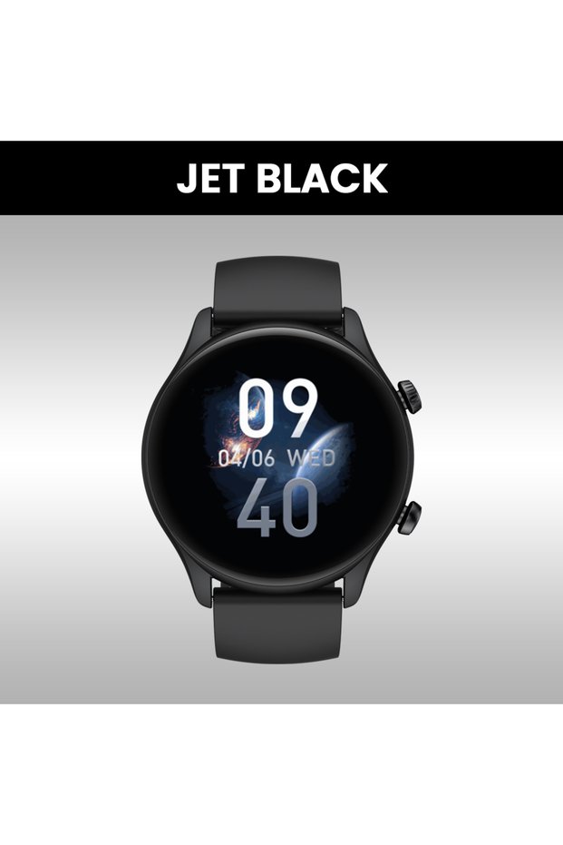 Jet Black New Zeblaze Btalk 3 Plus Voice Calling Smart Watch 1.39'' Large HD Color Display Fitness T