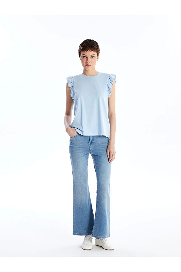 LCW Jeans İNDİGO Mars Flare Kadın Jean Pantolon - 1