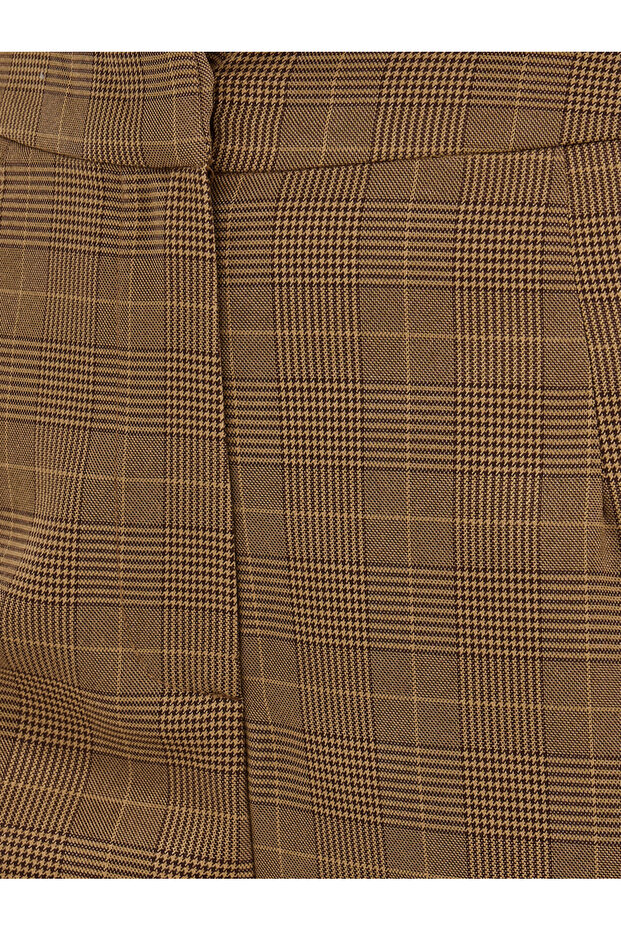 بنطلون منقوش بخصر مرتفع وواسع - 3