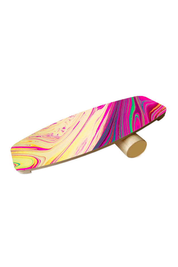Wooden Printed Balance Board Rocket Balance Board Rocket Gym Board