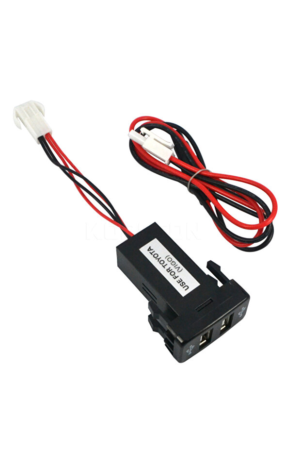 black 40x20MM Dual USB Outlet 4.2A Car Charger Socket 2 Port Auto Power Adapter for Toyota Tacoma La