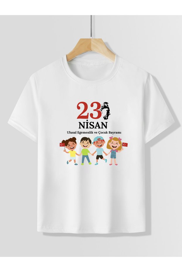 April 23 Custom Children's T-Shirt Combed Cotton Crew Neck T-Shirt for Kids