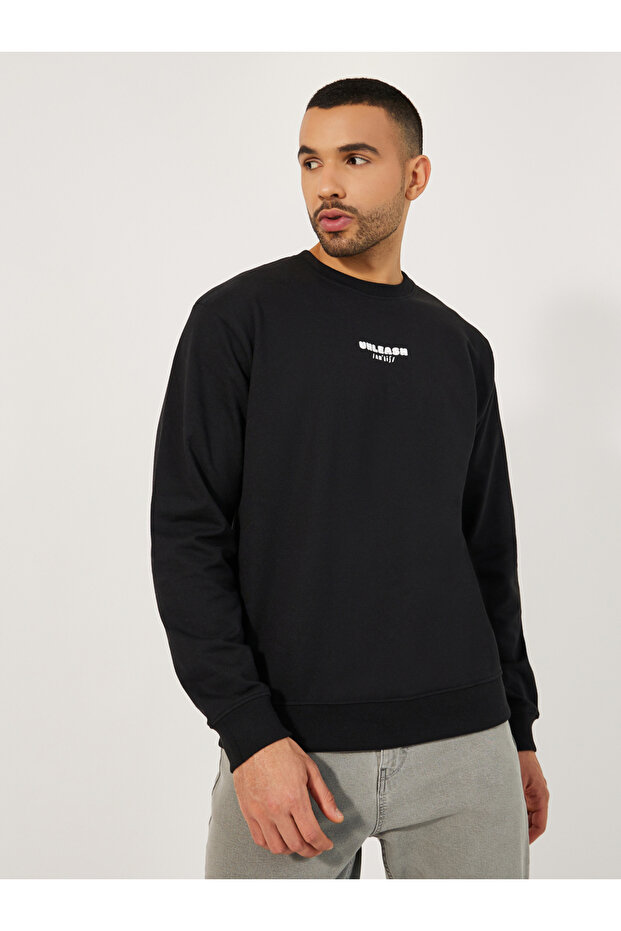 Relaxed Fit Puff Print Fleece Sweatshirt