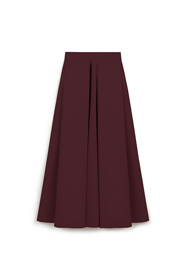 Long Flared Skirt with Pensli Burgundy