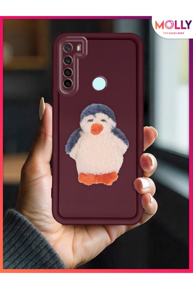 Blue Antartik Penguin Cherry Rotten for Xiaomi Redmi Note 8 Thick Pan Silicone Case