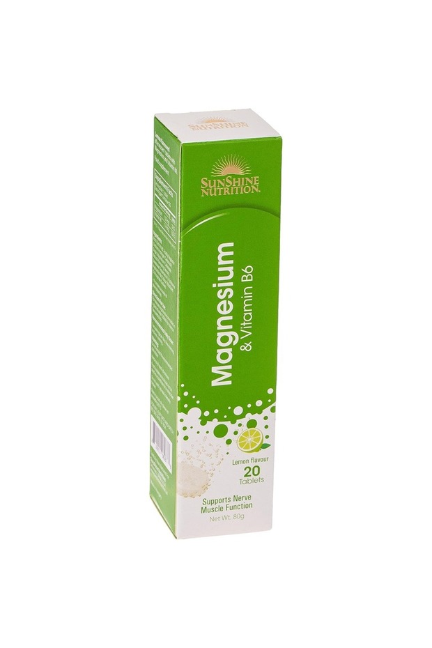 Nutrition Magnesium + Vitamin B6 Effervescent - Lemon Flavor, 20 Tablets