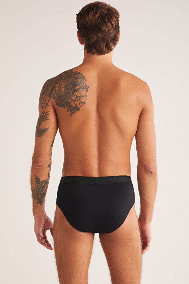 Cuba 2 Li Erkek Siyah Slip - 4