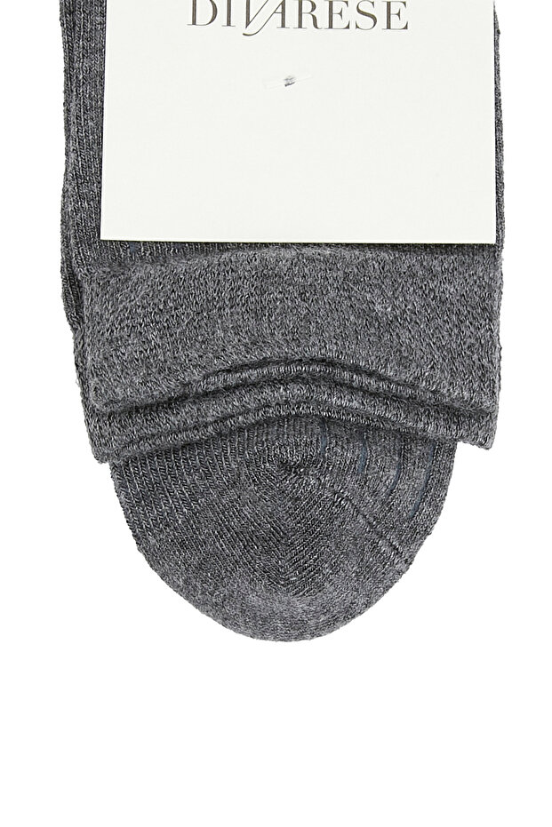 Gri Kadın Bambu Çorap - 2